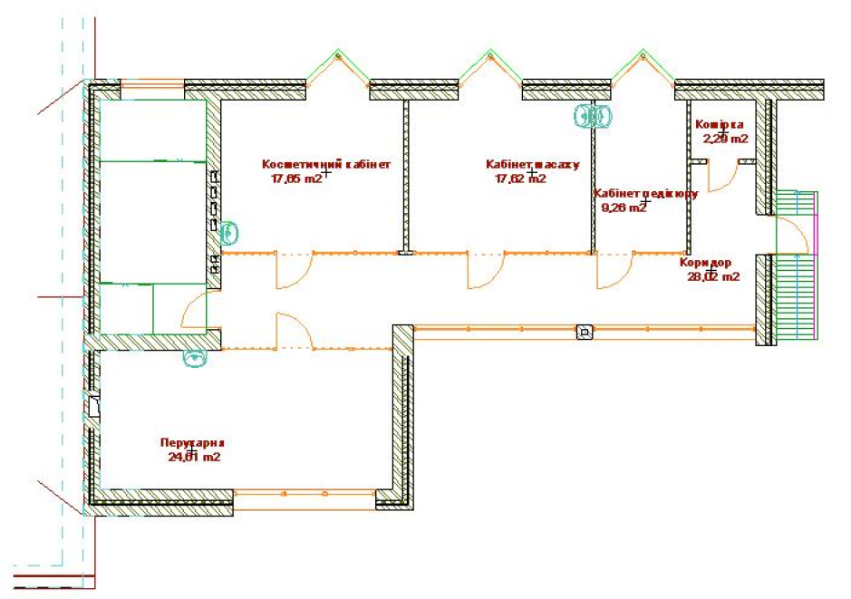 2-nd floor plan - Retail store Kovel Ukraine - Commercial projects - Projects - Parchitects title