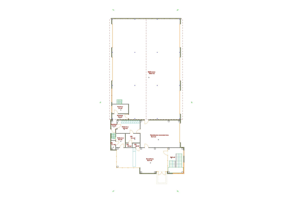 1-st floor plan - Autoservice Kovel Ukraine - Commercial projects - Projects - Parchitects title
