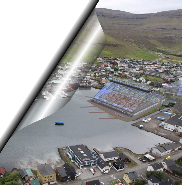Perspective view - Klaksvik City-center Faroe Islands - Competition projects - Projects - Parchitects title