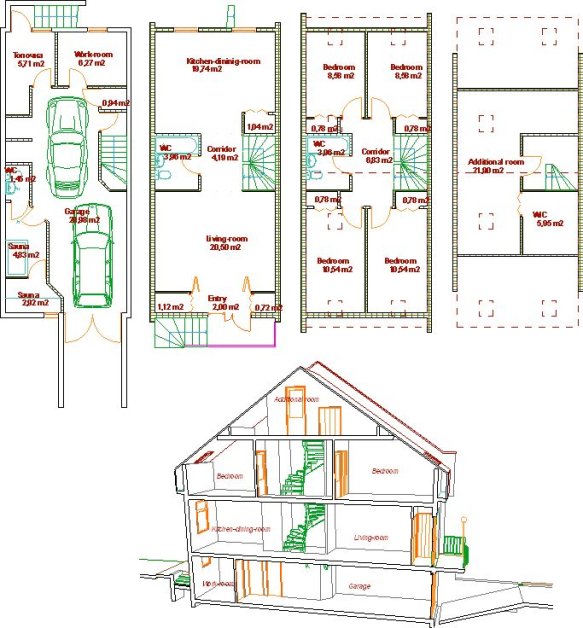 Blocked residential house - Klaksvik City-center Faroe Islands - Competition projects - Projects - Parchitects title