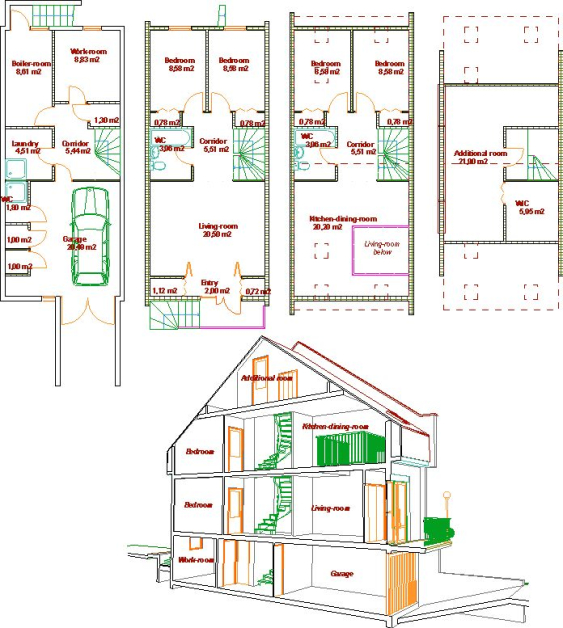 Blocked residential house - Klaksvik City-center Faroe Islands - Competition projects - Projects - Parchitects title