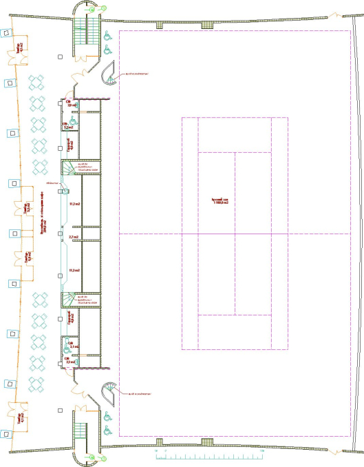 1-st floor plan - Sport Complex Kovel Ukraine - Public buildings - Projects - Parchitects title