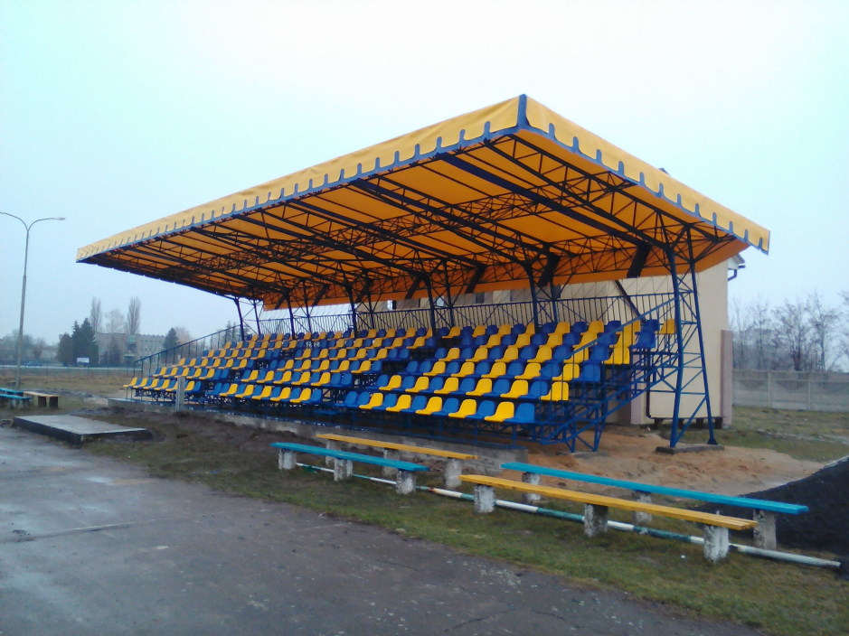 Finished building photo - Stadium in Goloby town Wolin region Ukraine - Public buildings - Projects - Parchitects title