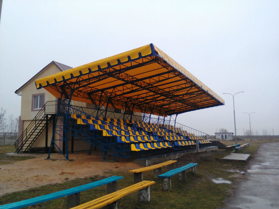 Finished building photo - Stadium in Goloby town Wolin region Ukraine - Public buildings - Projects - Parchitects title