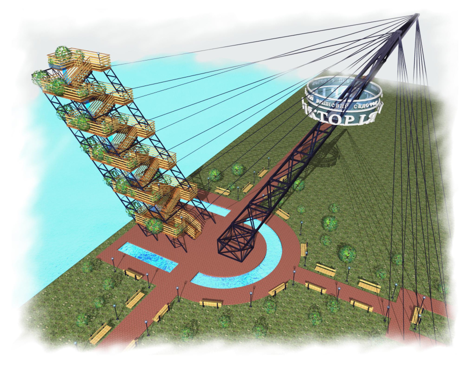 3D rendering - Design proposition of Park Tower construction Kover Ukraine - Public buildings - Projects - Parchitects title