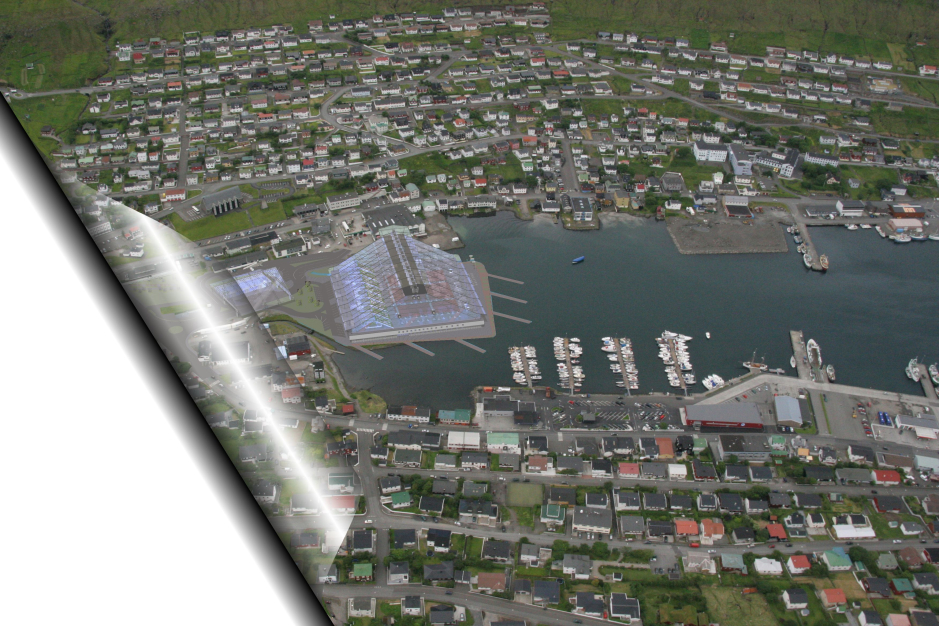 Perspective view - Klaksvik City-center Faroe Islands - Competition projects - Projects - Parchitects title