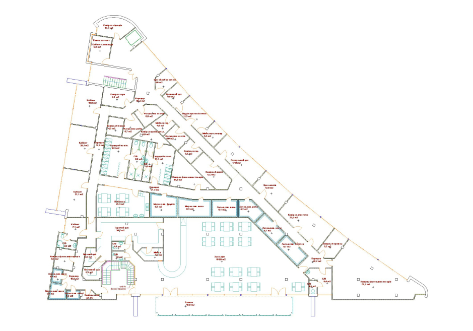 2-nd floor plan - Project proposition of the retail store construction in Kovel Ukraine - Commercial projects - Projects - Parchitects title