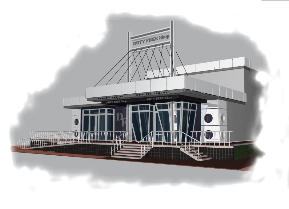 Reconstruction version of the store in Yagodyn (Ukraine) - Chain of DutyFree shops in Ukraine - Commercial projects - Projects - Parchitects title