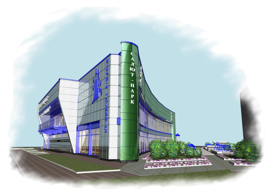 3D rendering - Project proposition of the retail store construction in Kovel Ukraine - Commercial projects - Projects - Parchitects title