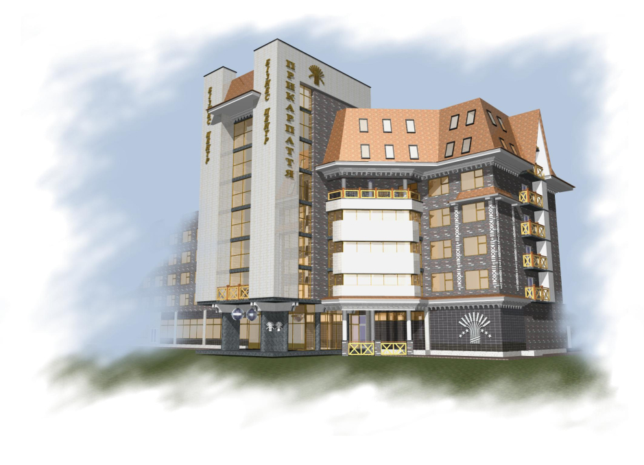 Reconstraction proposition - Project propositions of hotel reconstruction Kolomiya Ukraine - Commercial projects - Projects - Parchitects title