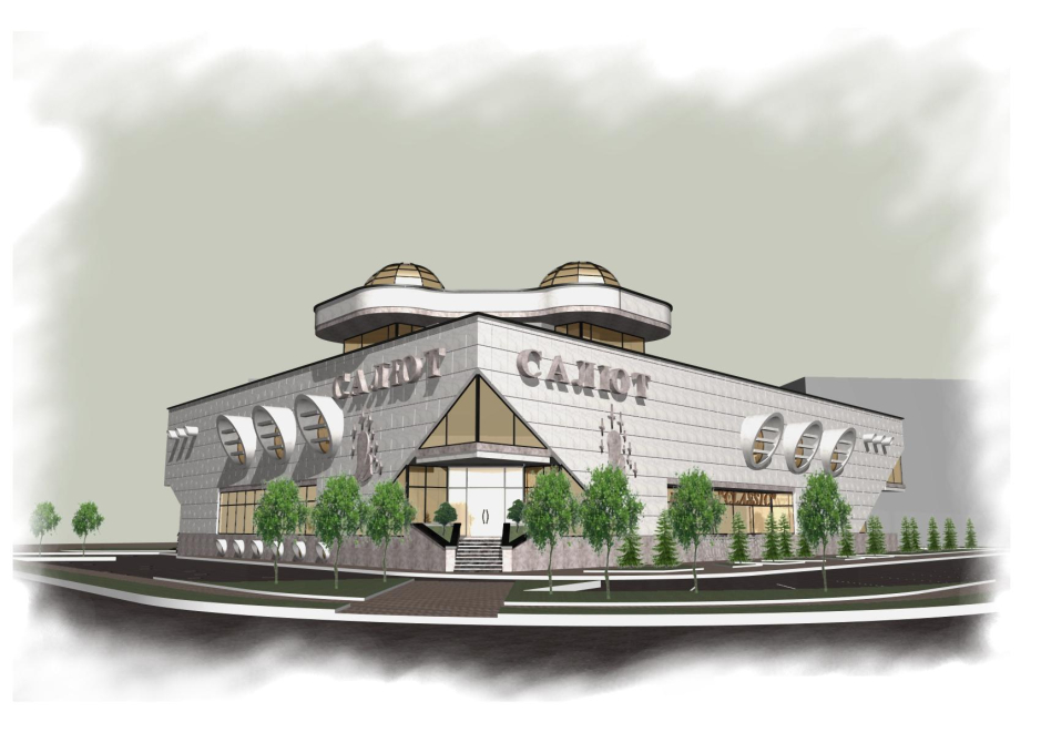 Exteriour version - Project proposition of the retail store construction in Kovel Ukraine - Commercial projects - Projects - Parchitects title