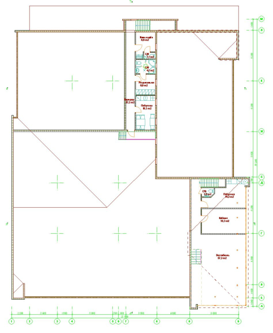 2-nd floor plan - Complex autoservice with retail shop Kovel Ukraine - Commercial projects - Projects - Parchitects title