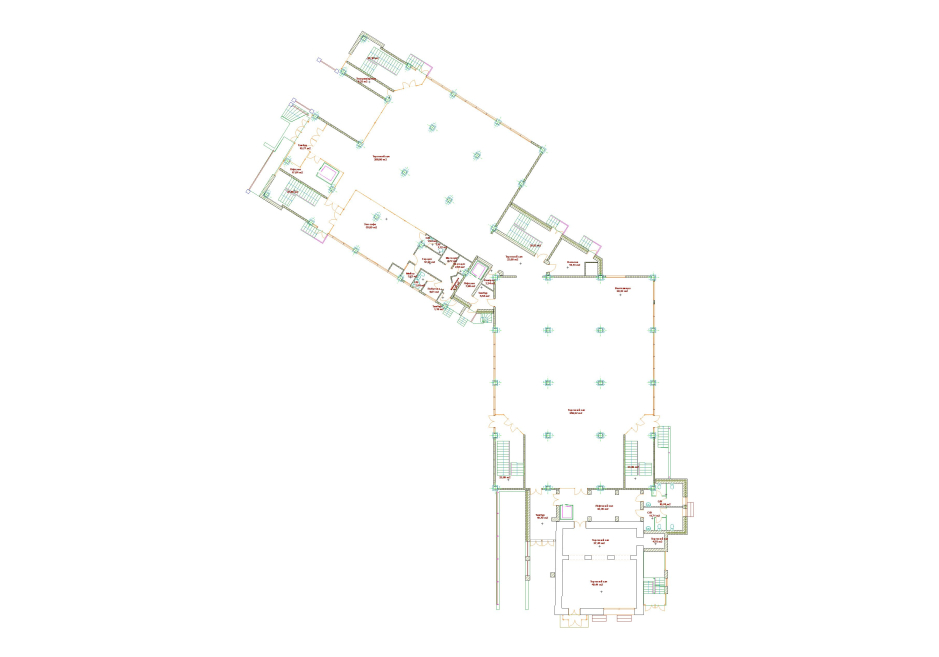 План 1-го этажа - Торговый комплекс с подземной автостоянкой Ковель Украина - Коммерческие учреждения - Проекты - Parchitects title