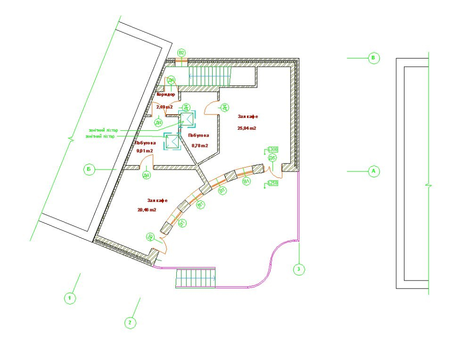 2-nd floor plan - Coffe House Kovel Ukraine - Commercial projects - Projects - Parchitects title