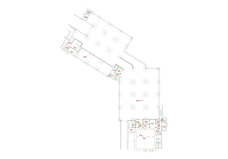 Underground floor plan - Retail store with underground parking Kovel Ukraine - Commercial projects - Projects - Parchitects title