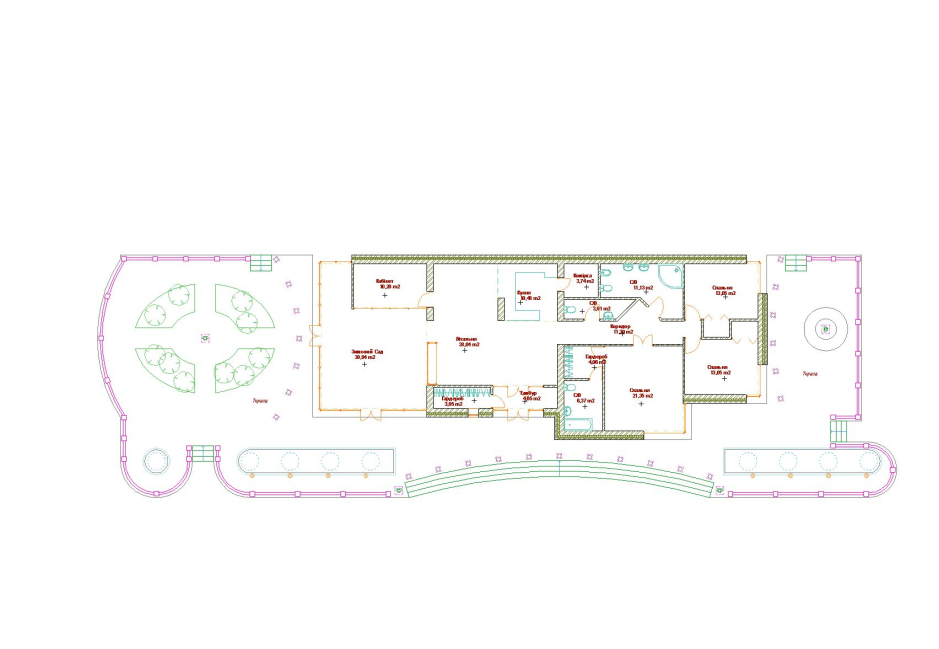 План этажа - Индивидуальный жилой дом г.Ковель Украина - Жилые дома - Проекты - Parchitects title