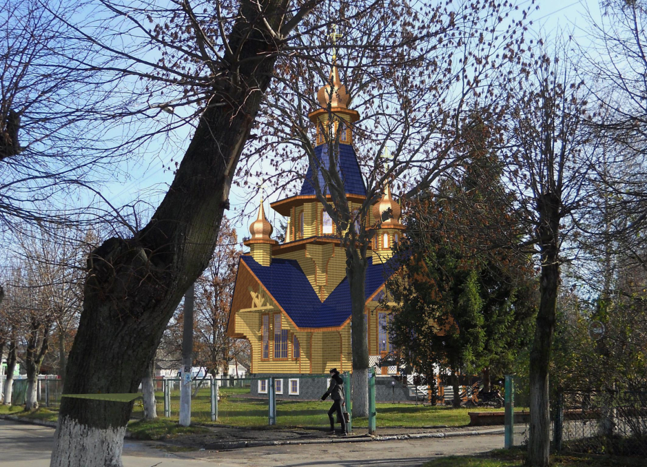 Варіант споруди з дерева. Перспективне зображення - Капличка в м.Ковель Волиньської обл. Україна - Культові споруди - Проекти - Parchitects title