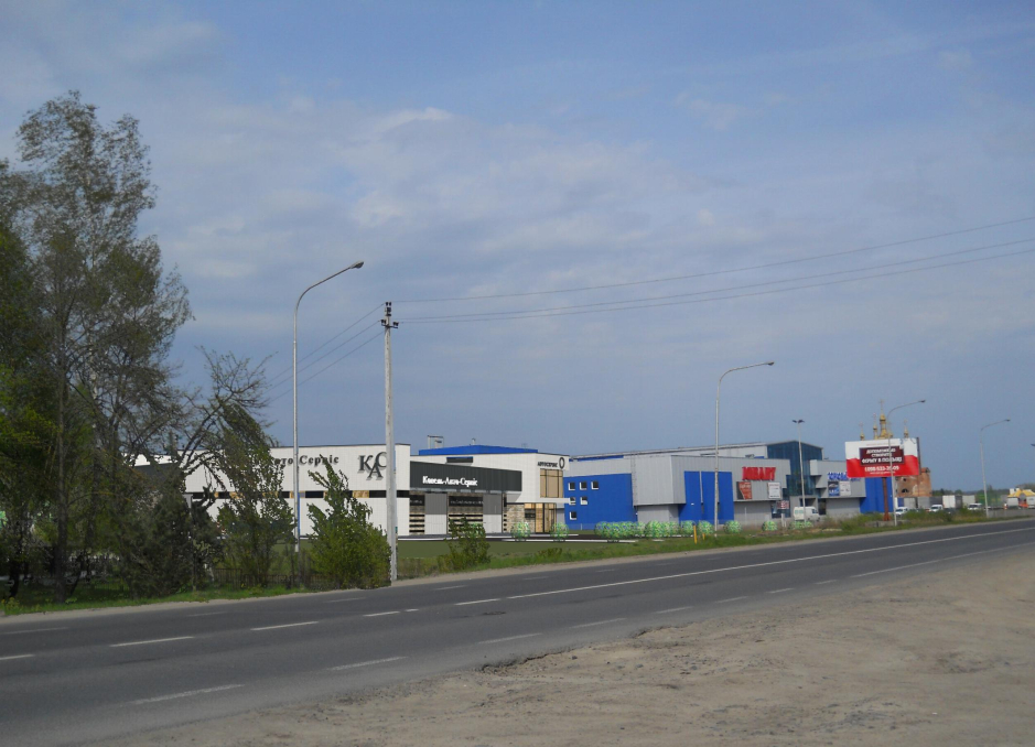 3D rendering - Complex autoservice with retail shop Kovel Ukraine - Commercial projects - Projects - Parchitects title
