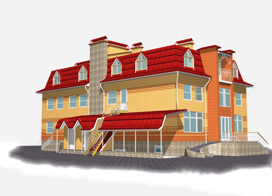 3D rendering - Commercial building in Kovel Ukraine - Commercial projects - Projects - Parchitects title