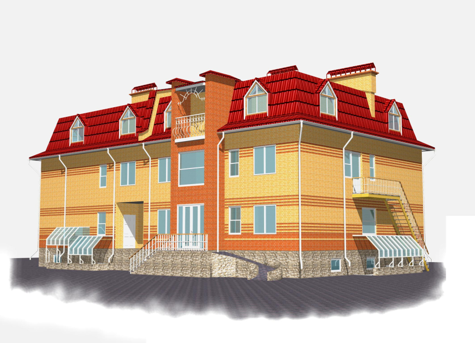 3D rendering - Commercial building in Kovel Ukraine - Commercial projects - Projects - Parchitects title